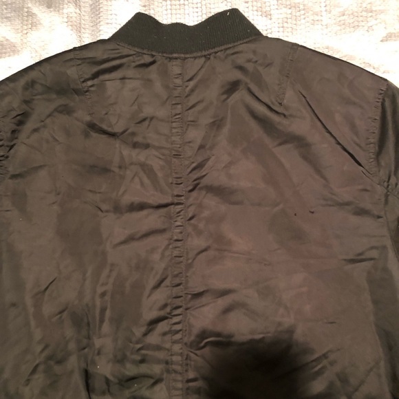 Goodfellow & Co. Bomber Jacket Mens Size Large Black and Orange - Picture 10 of 11